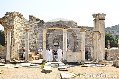 Eucharist in Church of Mary Ephesus Editorial Stock Photo